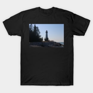 Sunset Lighthouse in Michigan T-Shirt